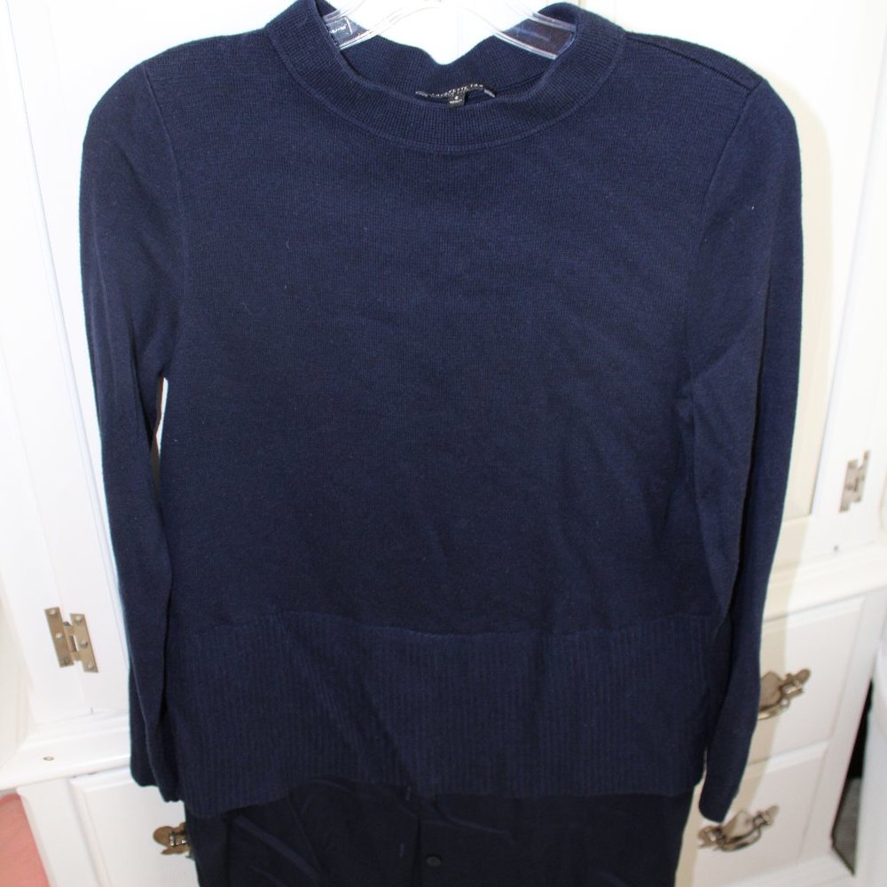 Sweater-shirt layered